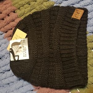 C.C. messy bun/ponytail beanie brand new